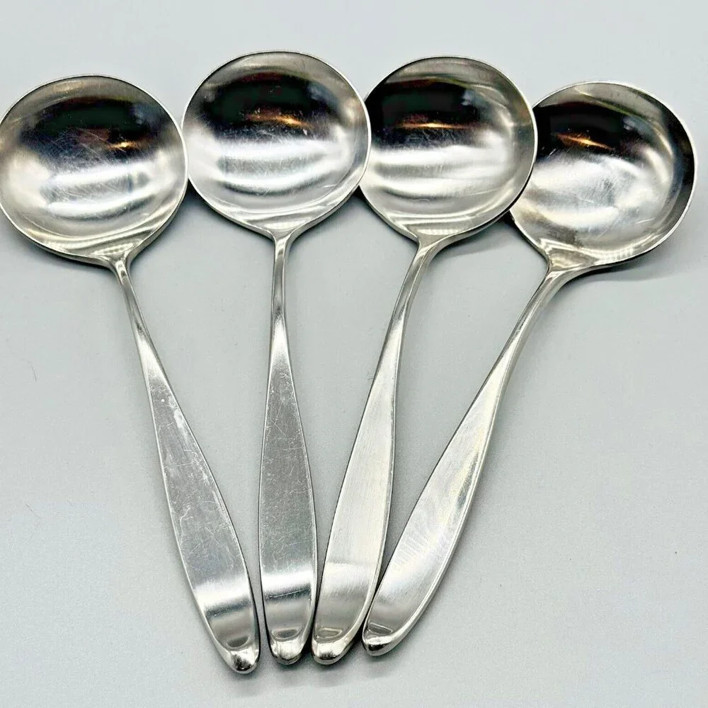 Lauffer Design‎ 2 II Stainless Soup Place Spoon Japan 18/8 MCM